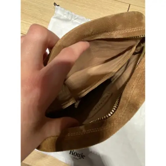Rouje Mickey Tan suede handbag - Picture 5 of 6